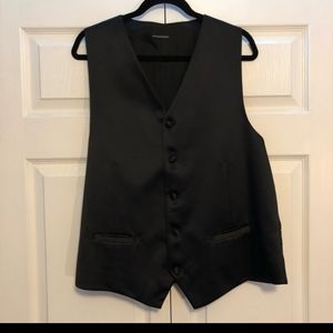 Mens black dress vest xl classic fit